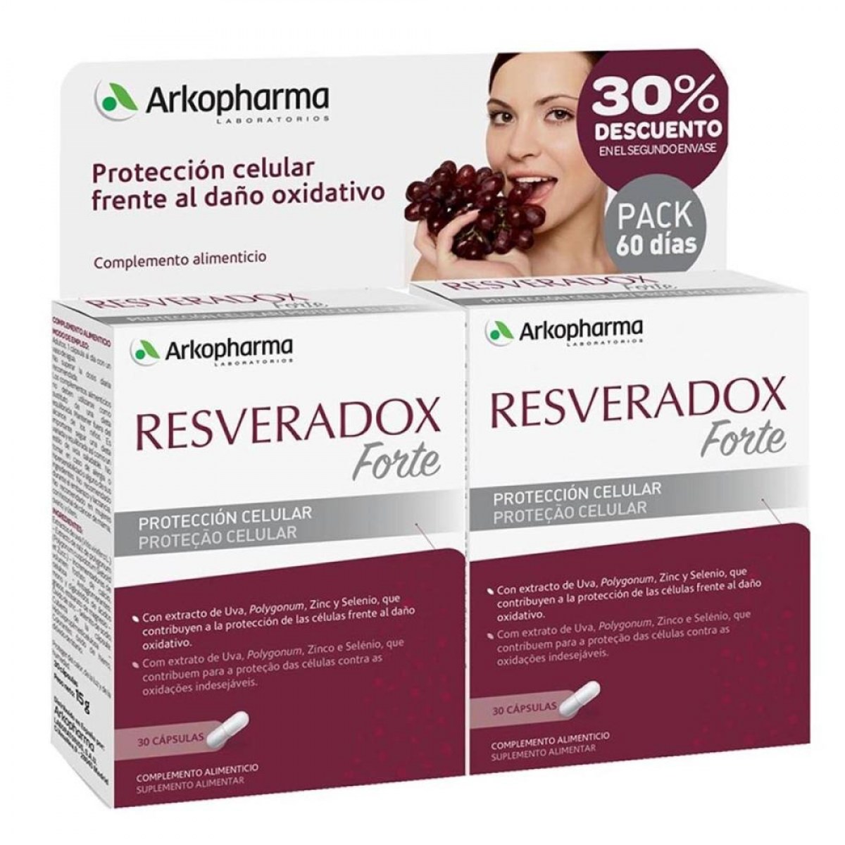 arko resveradox forte 30 caps pack 2 uds