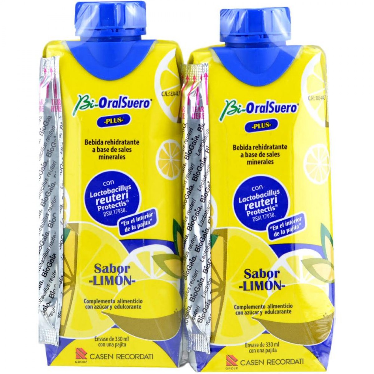 casen bioralsuero limon 330 ml 2 bricks