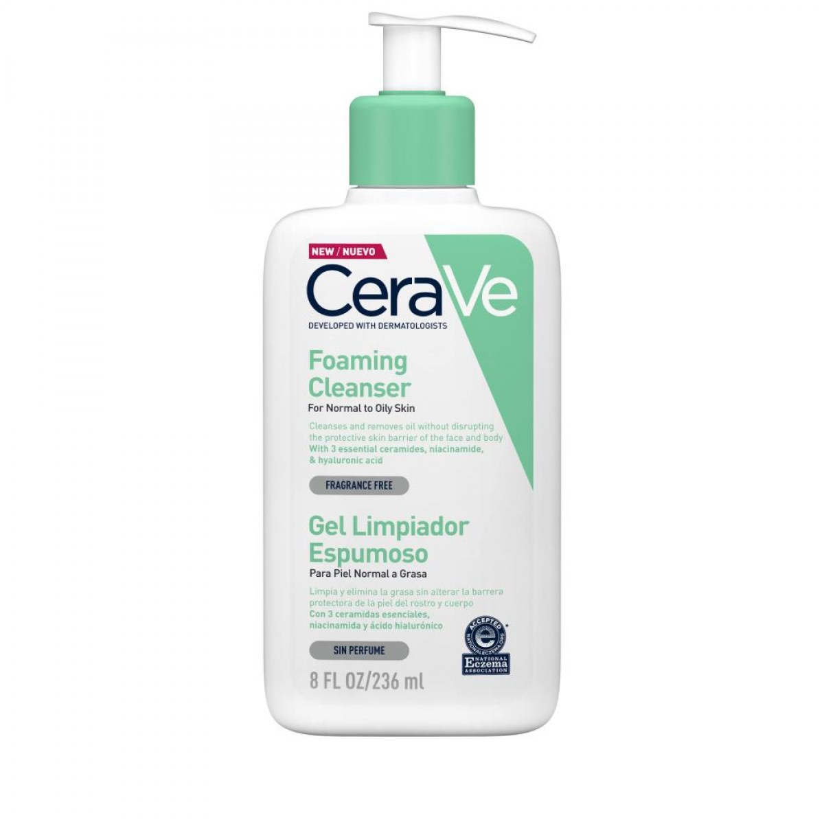 cerave gel limpiador espumoso 236 ml