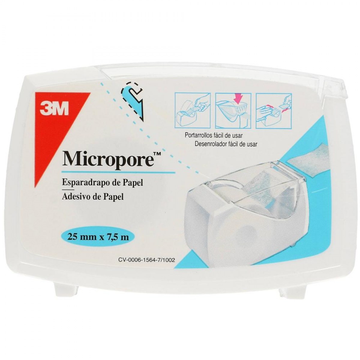 esparadrapo micropore blanco 75 x 25 cm
