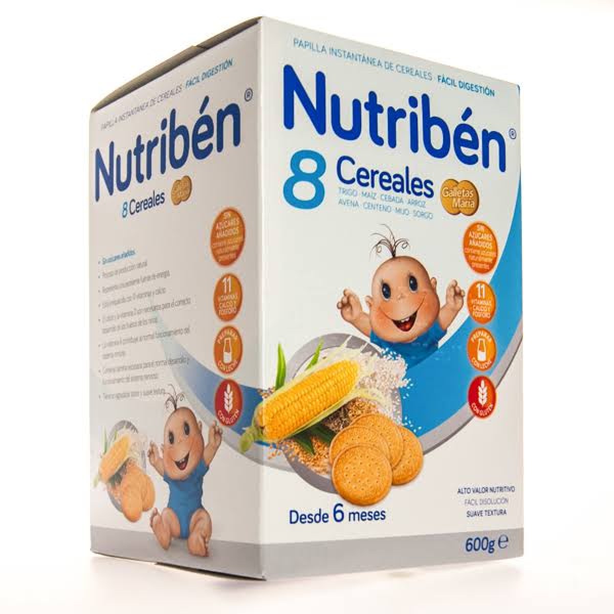 nutriben 8 cereales galletas maria 600 g