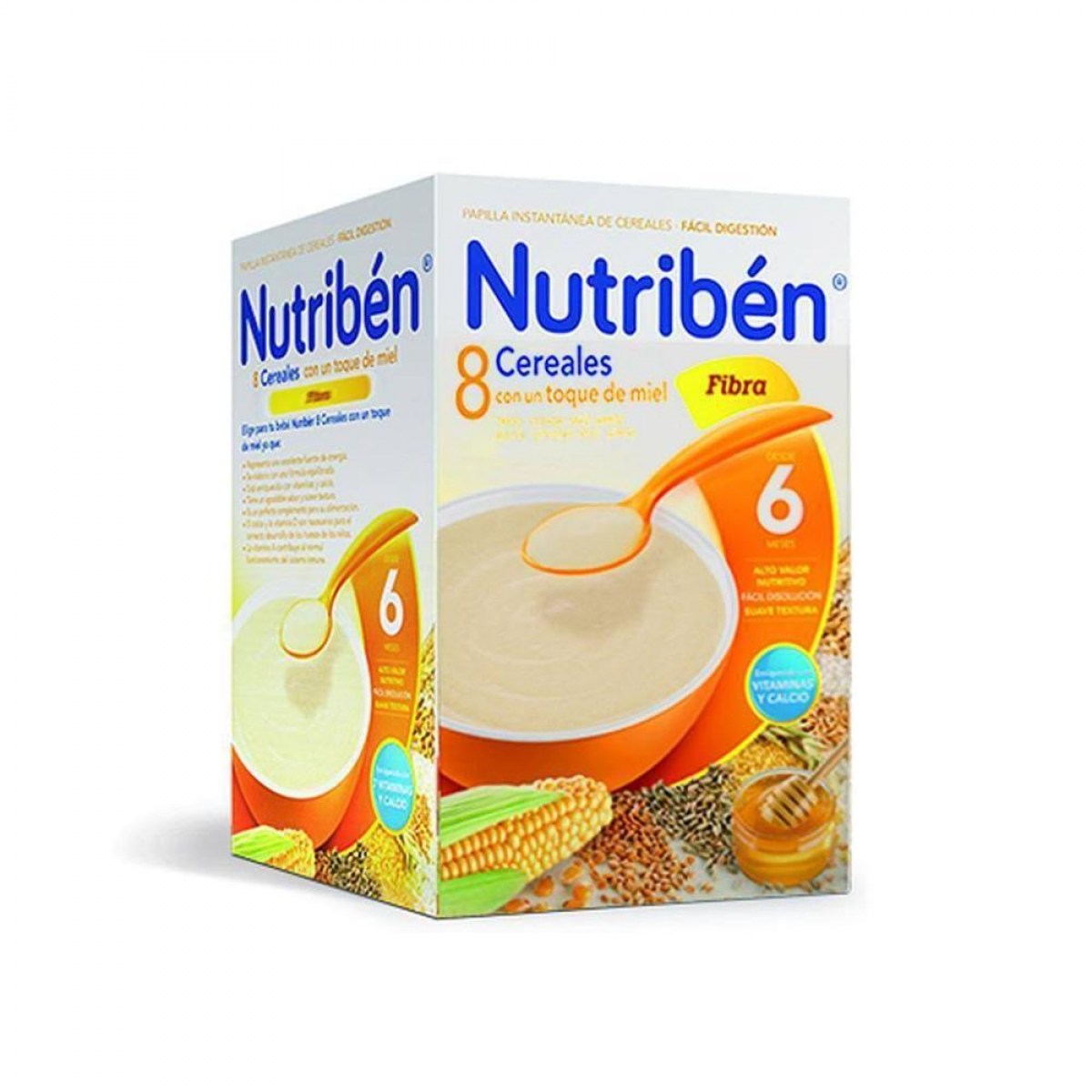 nutriben 8 cereales y miel fibra 600 g
