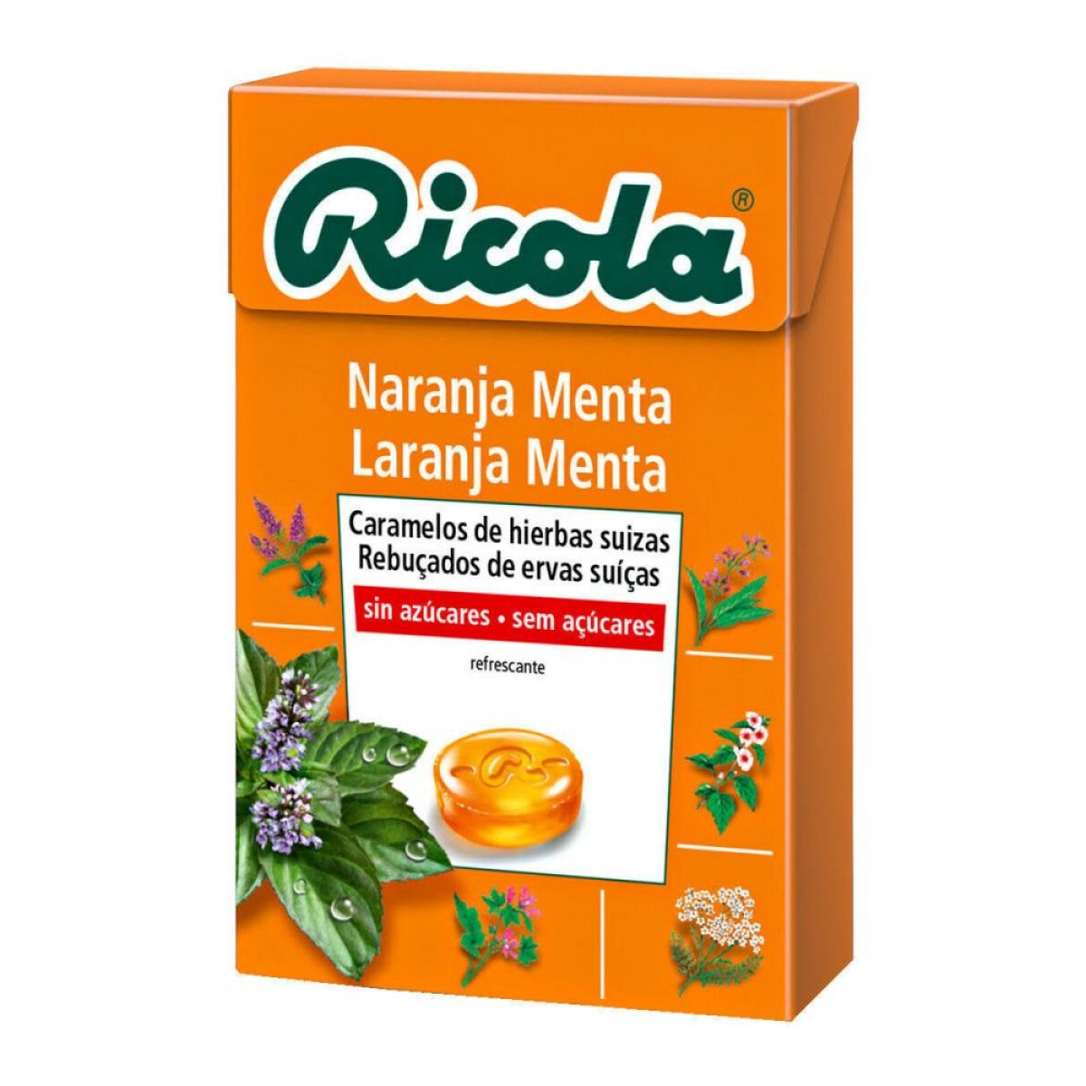 ricola caramelos menta naranja 50 g