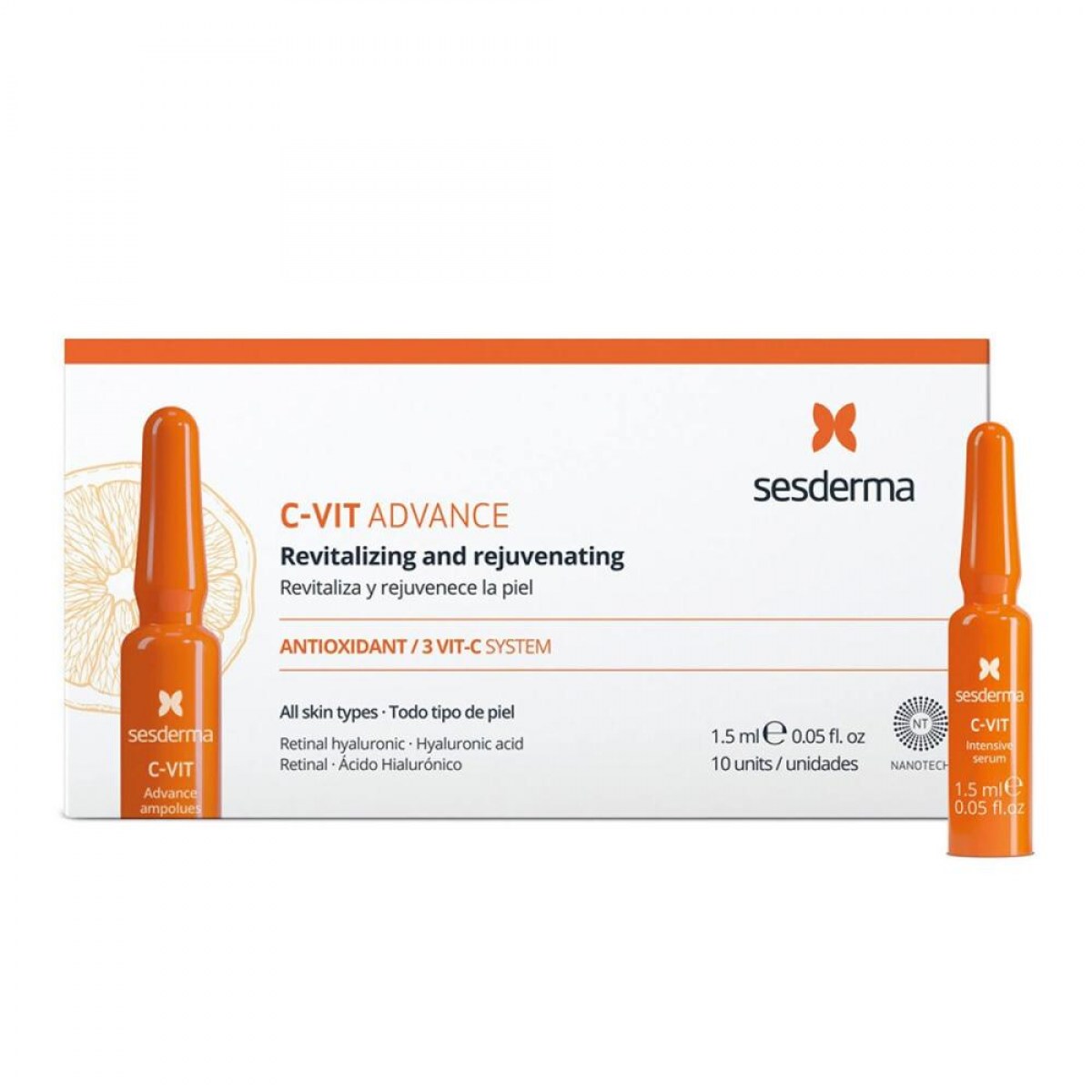 sesderma c vit ampollas advance 10 x 15 ml