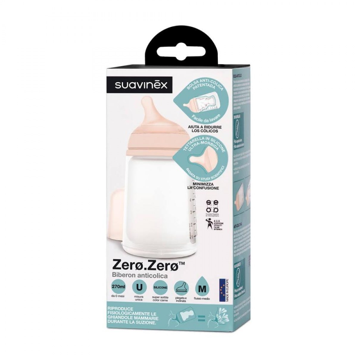 suavinex biberon zero flujo m 270 ml