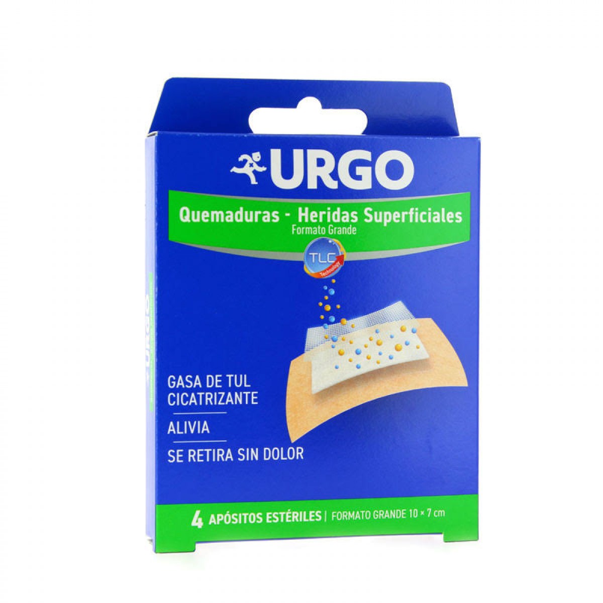 urgo quemaduras 10 x 7cm 4 unds